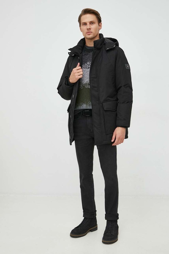 Sisley pulover din amestec de lana 113RT1018.902 negru AW22