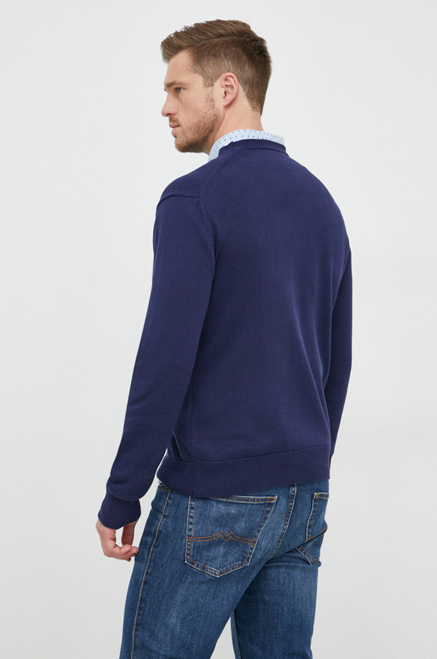 Îmbrăcăminte United Colors of Benetton pulover de bumbac 1394K101W.912 bleumarin