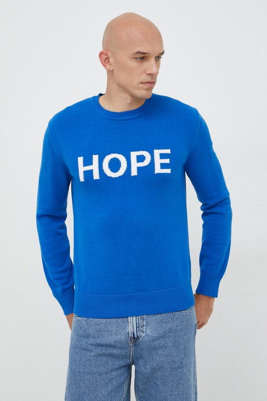 Βαμβακερό πουλόβερ United Colors of Benetton άλλο μπλε 1394K101W.901