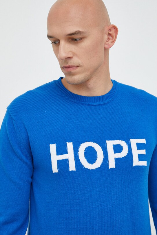 Βαμβακερό πουλόβερ United Colors of Benetton μπλε 1394K101W.901