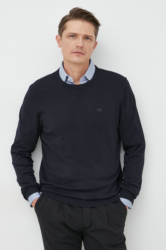 Lindbergh pulóver sima sötétkék 30.80043.NAVY