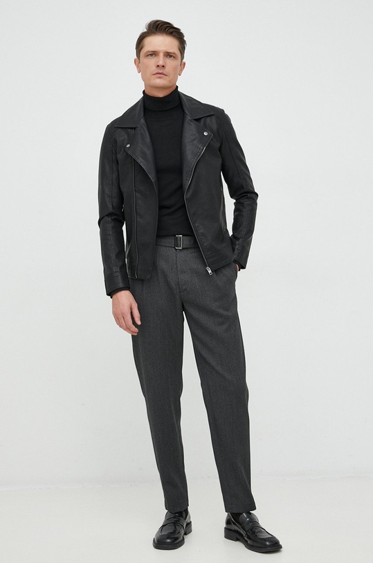 Lindbergh pulover 30.80094.BLACK negru AW22