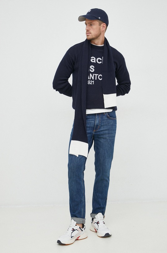 United Colors of Benetton sweter z domieszką wełny x Pantone 1135K1031.921 granatowy AW22