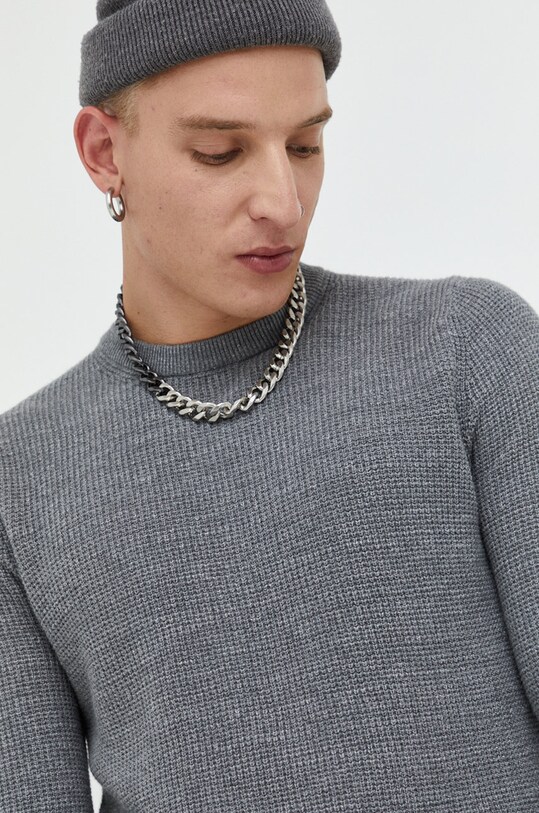 Superdry sweter bawełniany szary M6110459A.7WE