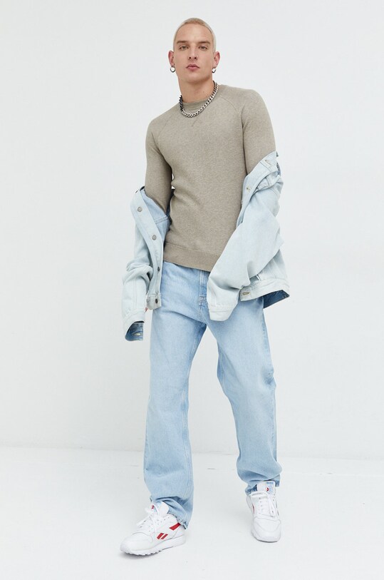 Superdry sweter M6110487A.8AQ beżowy AW22