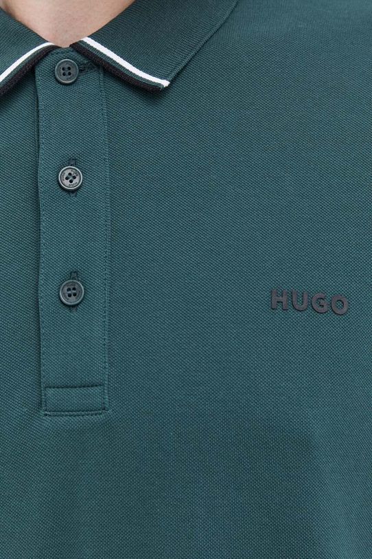HUGO longsleeve bawełniany 50466201 zielony