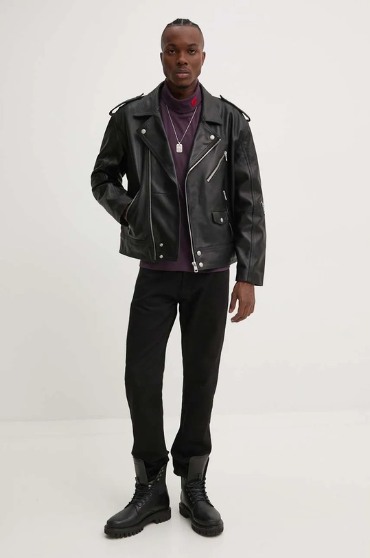 Longsleeve HUGO 50479373 μωβ NC24