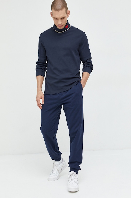 HUGO longsleeve 50479373 granatowy NC24