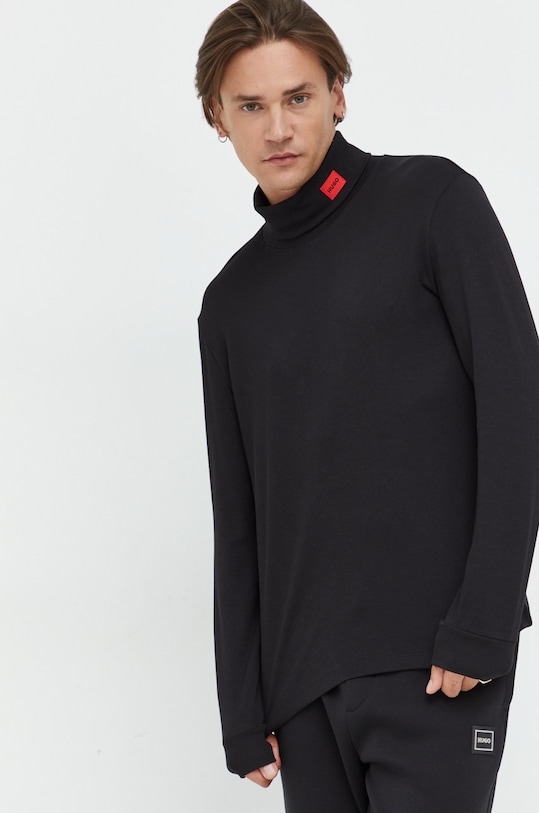HUGO longsleeve regular czarny 50479373