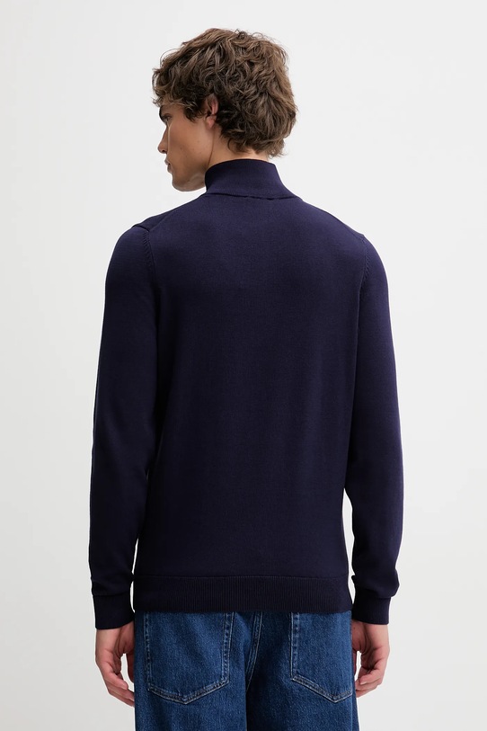HUGO sweter bawełniany 50474164 granatowy AW25