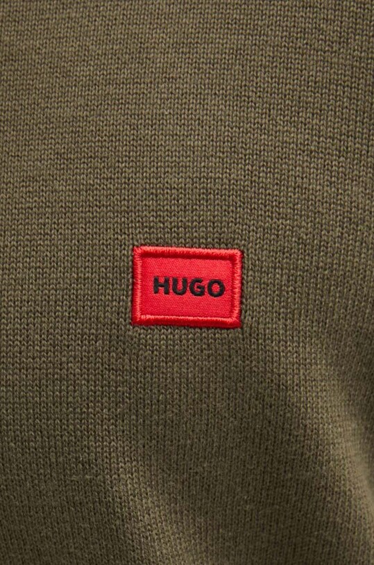 HUGO pulover de bumbac 50474164 verde
