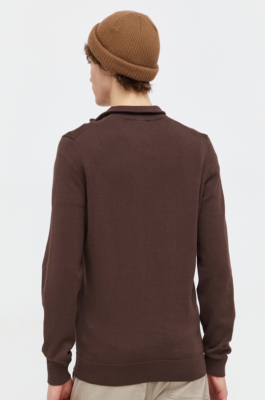 Odzież HUGO sweter bawełniany 50474164 brązowy