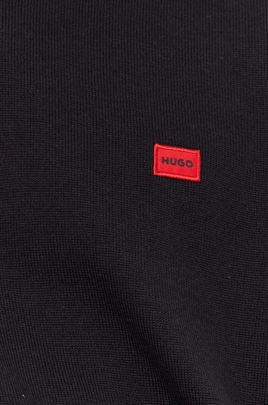 HUGO sweter bawełniany 50474164 czarny