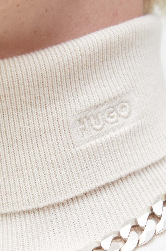 Вовняний светр HUGO 50474174 бежевий