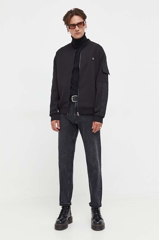 Шерстяной свитер HUGO San Thomas-M 50474174 чёрный NC25