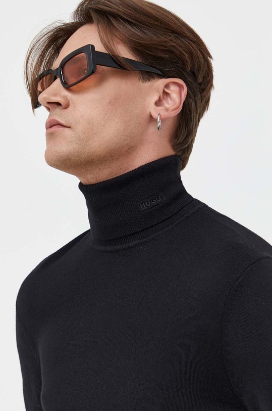 Шерстяной свитер HUGO San Thomas-M чёрный 50474174