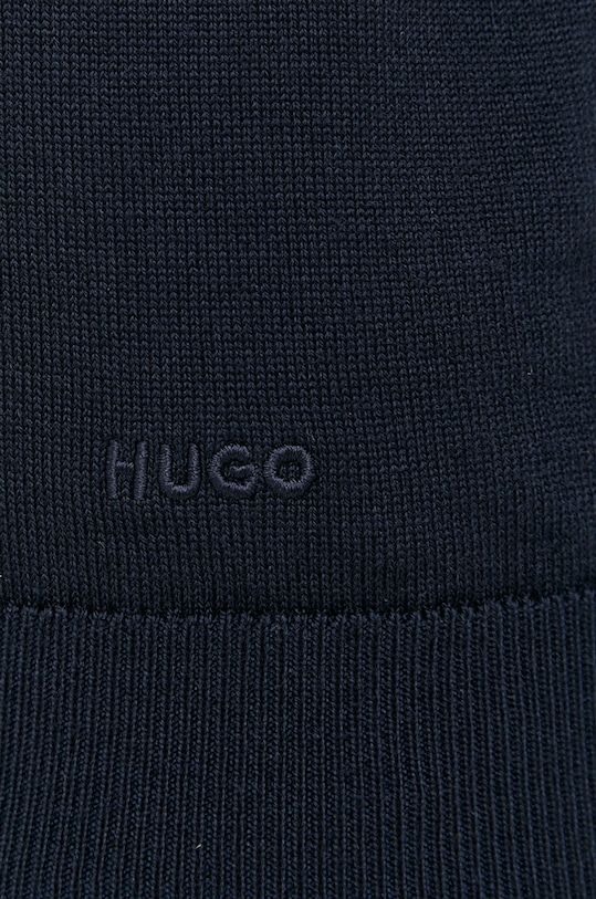 Vlnený kardigán HUGO 50474193 tmavomodrá