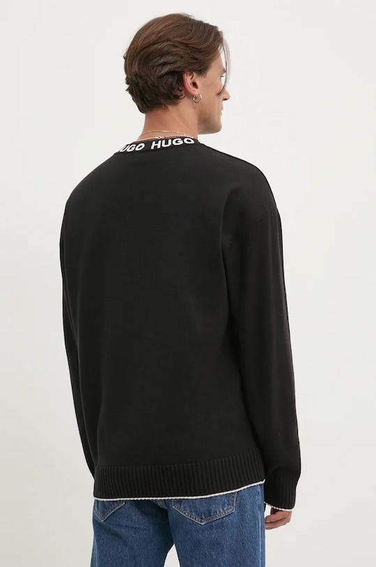 Oblečenie Bavlnený sveter HUGO 50474813 čierna