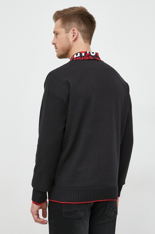 Odzież HUGO sweter bawełniany 50474813 czarny