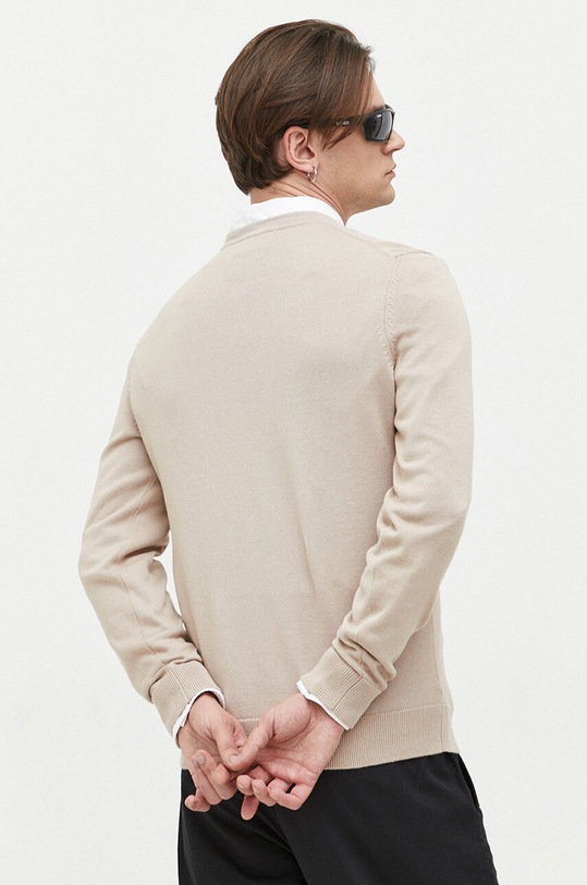 Odzież HUGO sweter bawełniany 50475083 beżowy