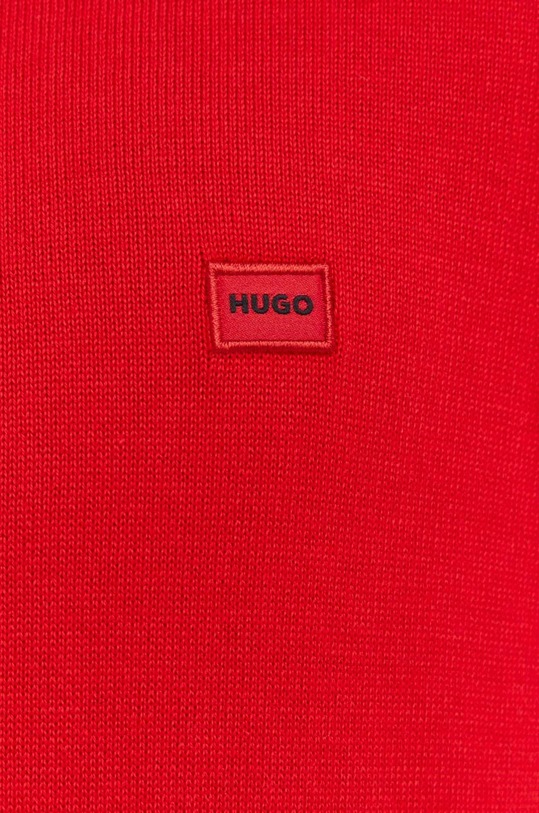 HUGO pamut pulóver 50475083 piros