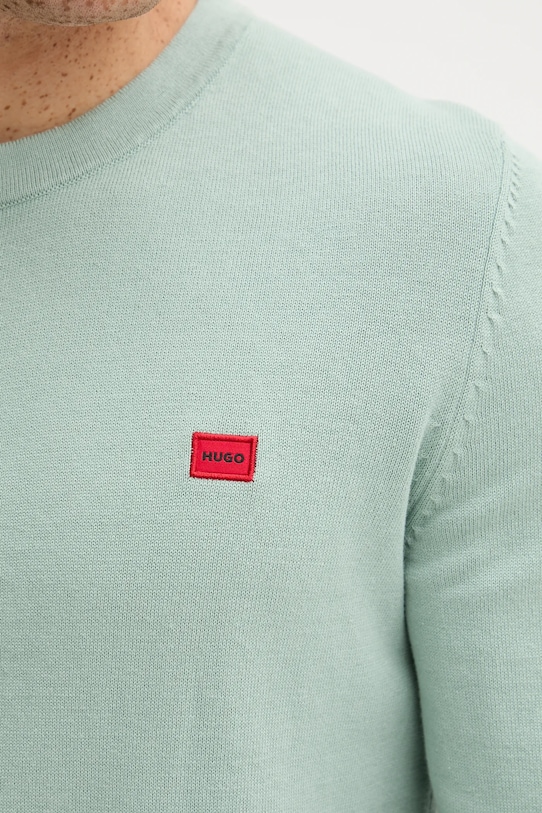 Bombažen pulover HUGO San Cassius-C1 50475083 zelena