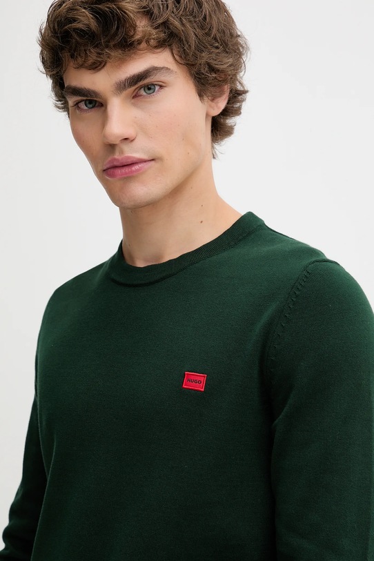 HUGO pulover de bumbac verde 50475083