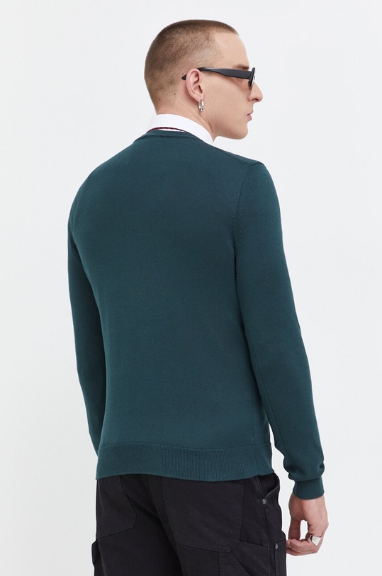Odzież HUGO sweter bawełniany 50475083 zielony