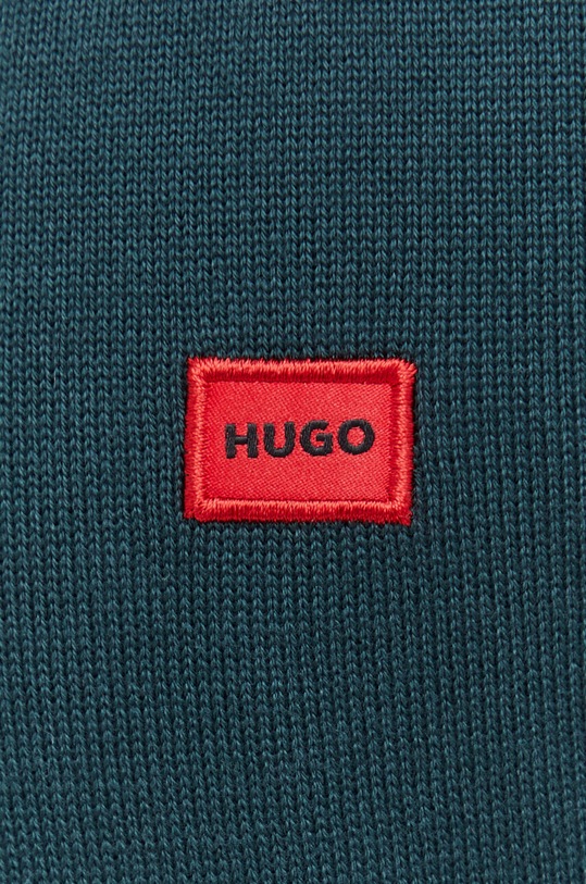 HUGO pamut pulóver 50475083 zöld