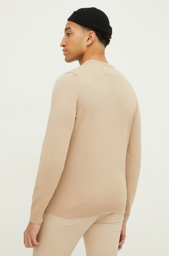 Odzież HUGO sweter bawełniany 50475083 beżowy