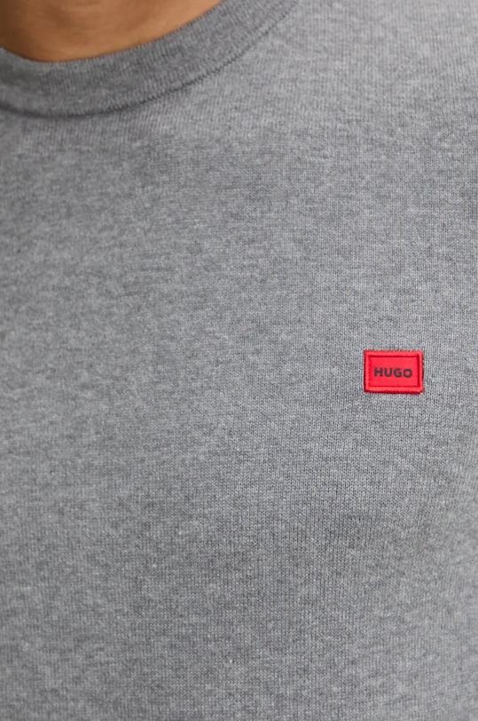 HUGO pulover de bumbac San Cassius-C1 50475083 gri