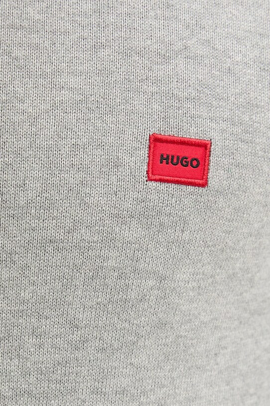 Bavlněný svetr HUGO 50475083 šedá