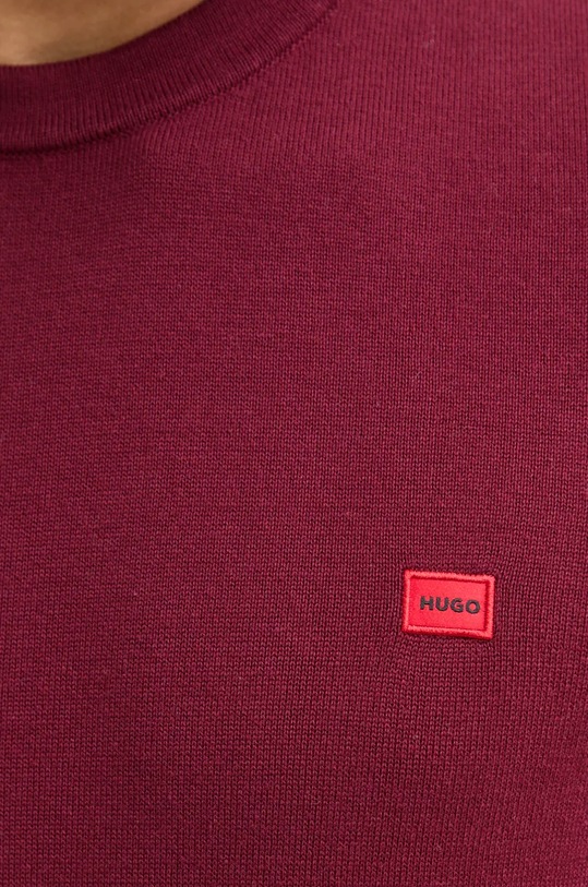 Bavlnený sveter HUGO 50475083 burgundské