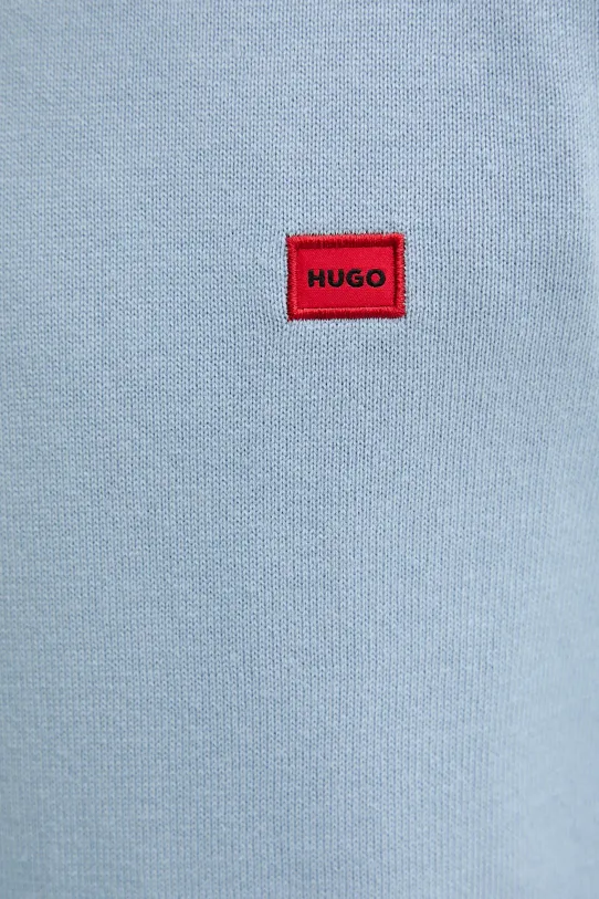 HUGO pulover de bumbac 50475083 albastru