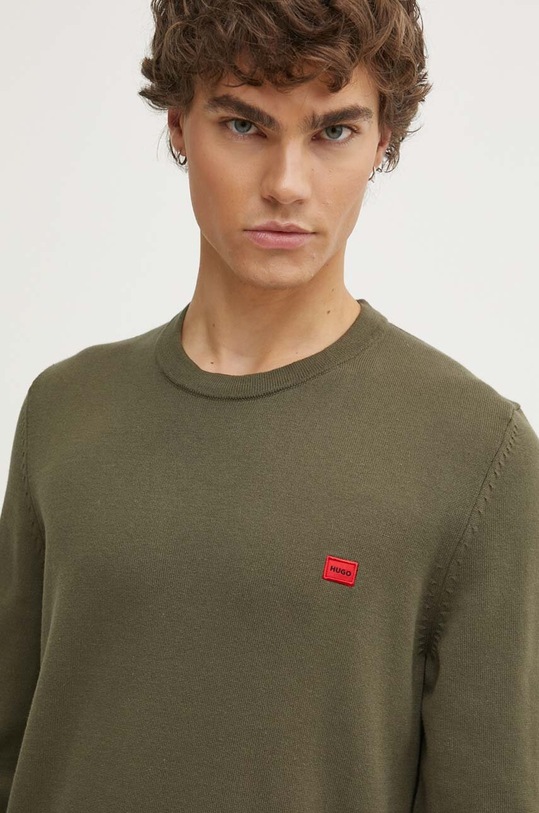 Bavlnený sveter HUGO hnedá 50475083