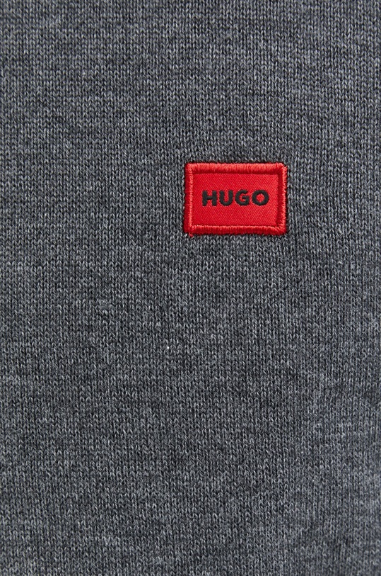 HUGO sweter bawełniany 50475083 szary