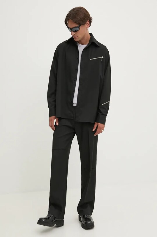 Μάλλινο πουλόβερ HUGO 50476832 μωβ AW25