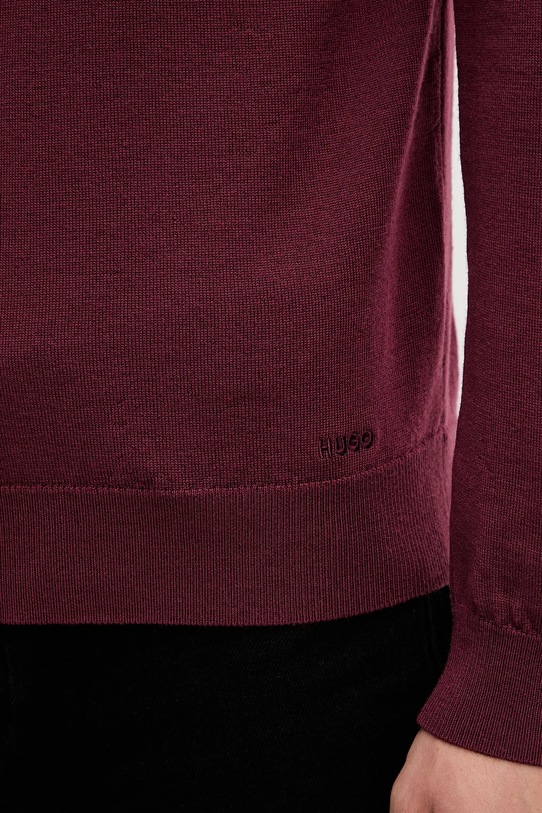 Vuneni pulover HUGO 50476832 bordo