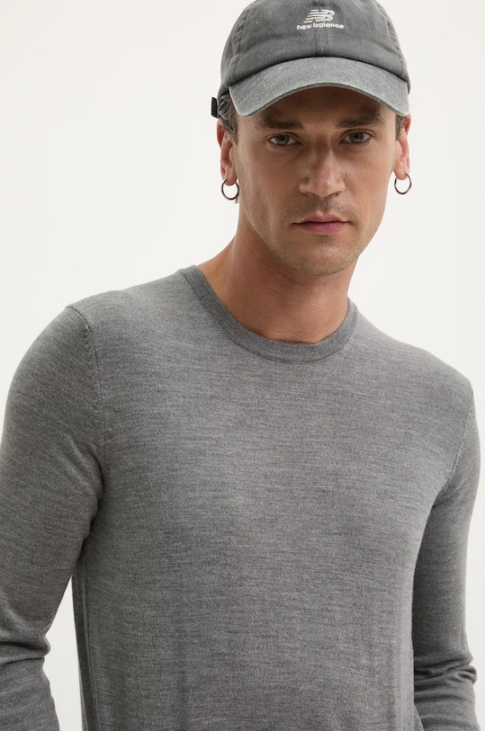 Одежда Шерстяной свитер HUGO 50476832 серый