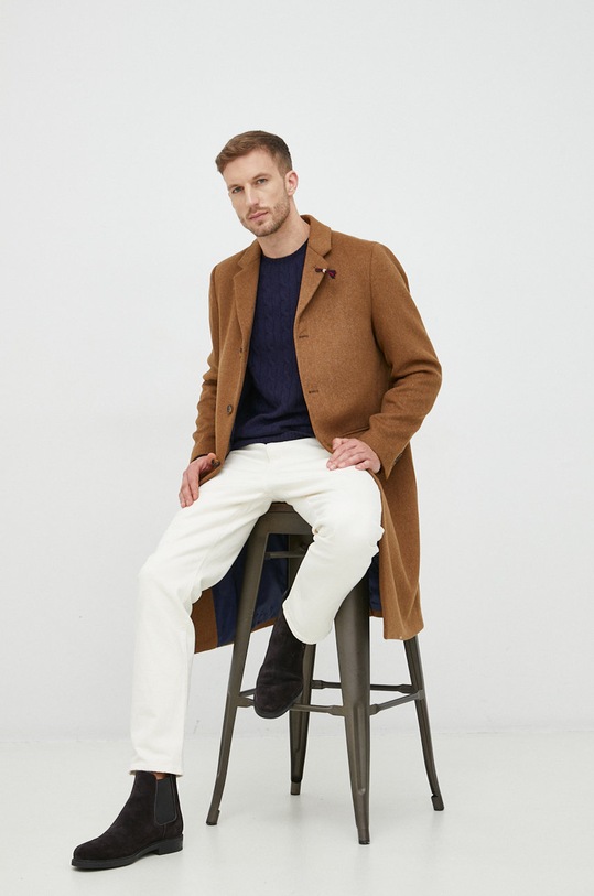 Polo Ralph Lauren sweter wełniany 710876762002 granatowy AW22