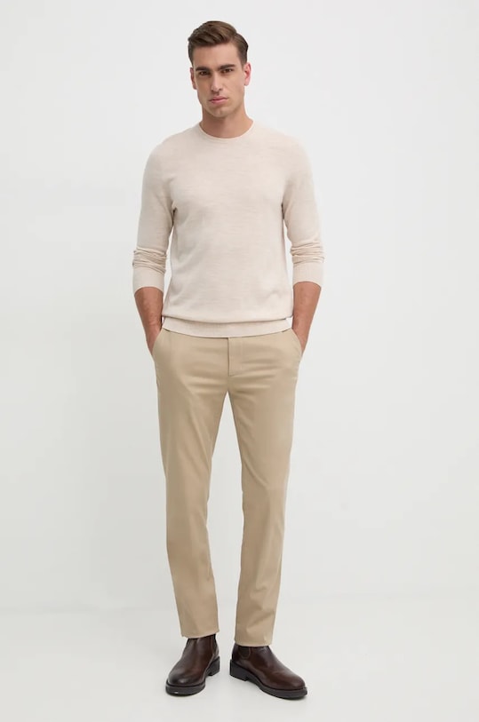 Joop! pulover de lana 30032601 bej AW25