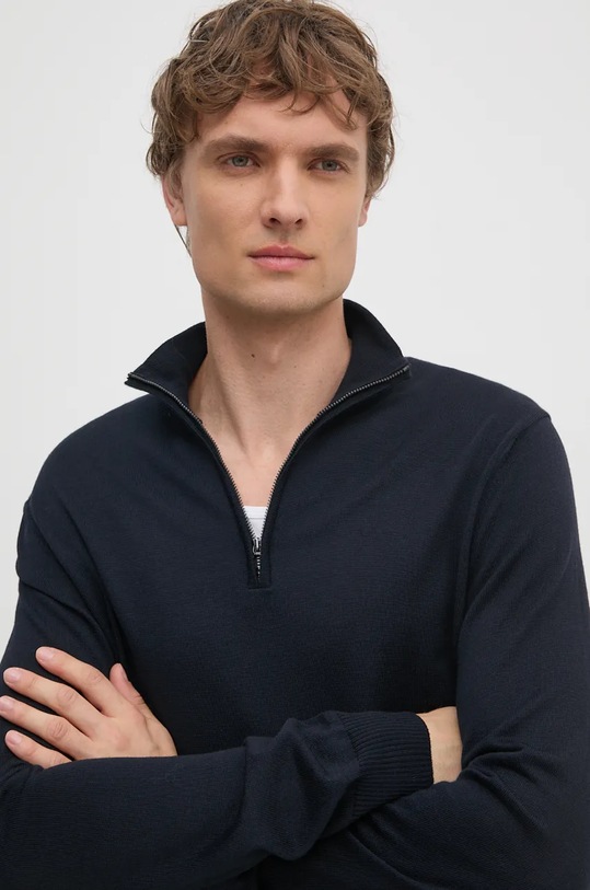 Vlněný svetr Joop! námořnická modř 30032603