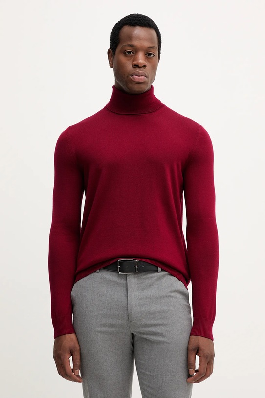 Joop! maglione in lana scollo a collo alto granata 30032604