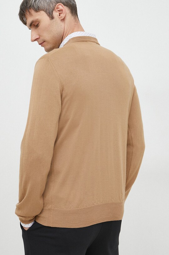 Odzież Manuel Ritz sweter wełniany 3332M505.223818 brązowy