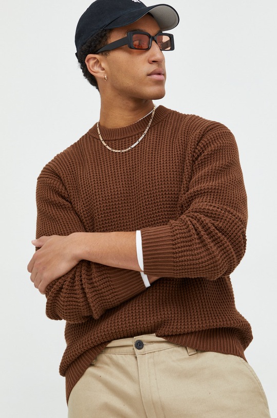 Abercrombie & Fitch sweter bawełniany KI120.1631.400 brązowy AW22