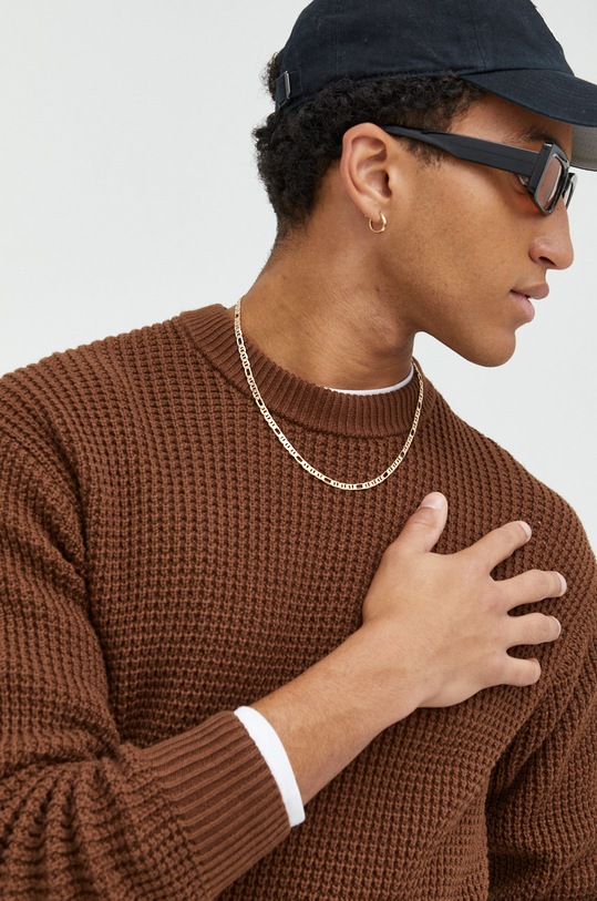 Abercrombie & Fitch sweter bawełniany brązowy KI120.1631.400