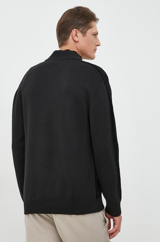 Odzież La Martina sweter z domieszką wełny UMS312 czarny