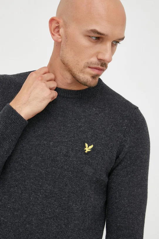 Шерстяной свитер Lyle & Scott серый KN921VF.398