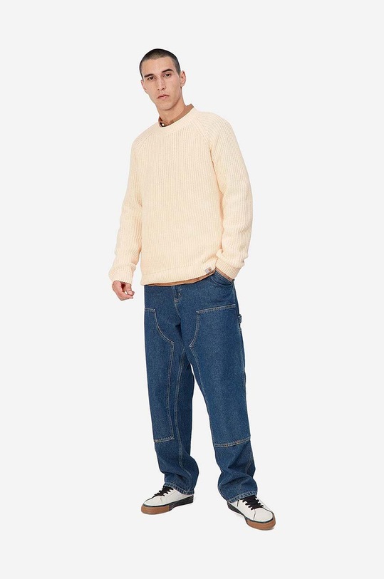 Carhartt WIP sweter z domieszką wełny Forth Sweater I028263 beżowy AW22