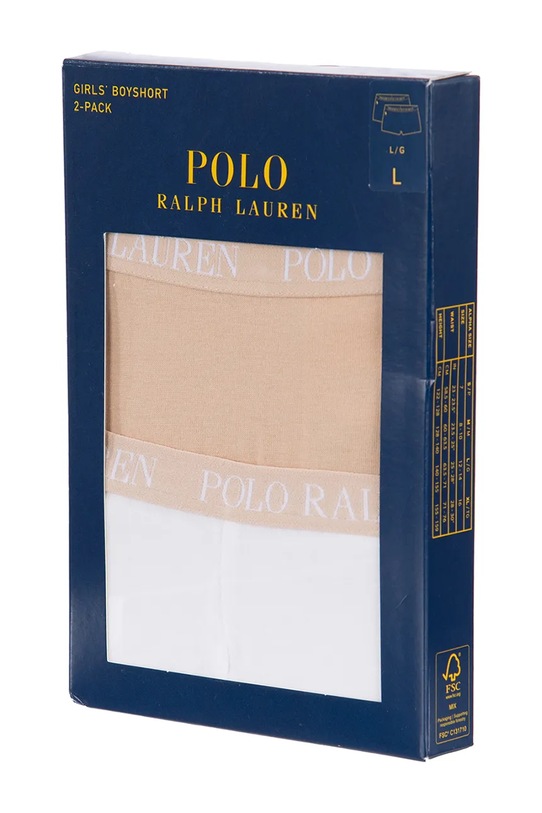 Dziewczynka Polo Ralph Lauren bokserki dziecięce 2-pack 4P5018 pomarańczowy